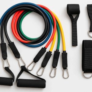 11 Resistance Bands With Handles Exercise Tubes Set Door Anchor Ankle Straps Portable Home Gym Equipment For Fitness