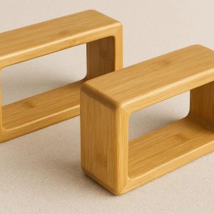 19 Bamboo Yoga Blocks Hollow Core Natural Wood Support Bricks Lightweight Non Slip Balance Blocks For Meditation Fitness