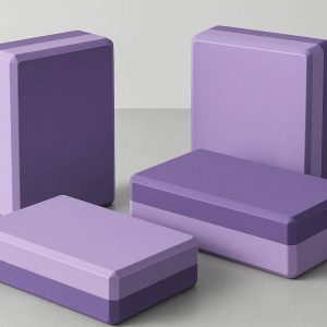 24 Dual Color Yoga Blocks High Density EVA Foam Support Bricks Non Slip Reversible Balance Blocks For Home Gym